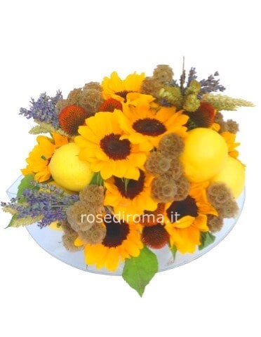 Centrotavola con girasoli (basic)