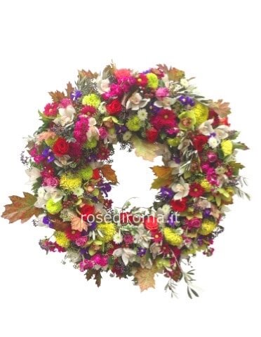 Corona Fiori Assortiti PICCOLA Ø 60cm