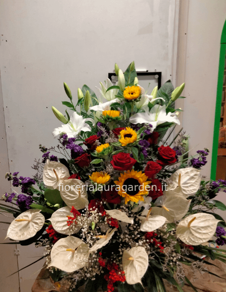Cesta Funebre Media 60 cm x 70
